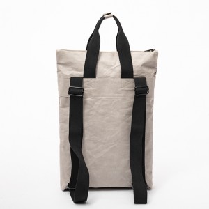 Washable Kraft Paper Tote Recycled Bag Backpack