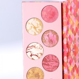 Glitter Baked Blush Highlighter Palette Private Label Cruelty-free Facial Blush Manufacturers