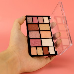ក្ដារលាយស្រមោលភ្នែក Shimmer សម្រាប់ស្ត្រី 14C Eyeshadow Makeup Palette ក្រុមហ៊ុនផលិតផ្ទាល់ខ្លួន