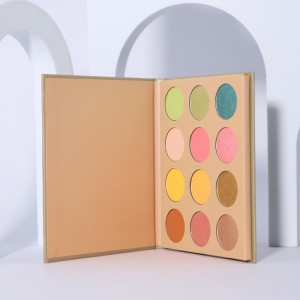 High Pigmented Colorful Eyeshadow Palette Matte Pearl 12C Private Label Grosir Mripat Makeup