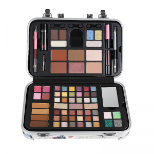 OEM Peach And Cream Lipgloss Factories –  Girl Cosmetic Compact Powder Eye Shadow Set Paris Train Case  – Topfeel