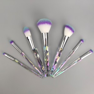 Professional Makeup Brushes Set Holder Crystal Holographic Face Brushes Kit Manufacturer