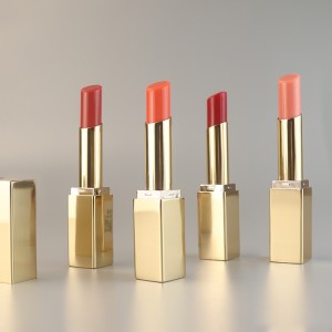 Zinariya Leɓar Leɓe Mai Dauke da Jikin Leɓe Mai Zaman Kanta Label ɗin Lipstick Shimmer
