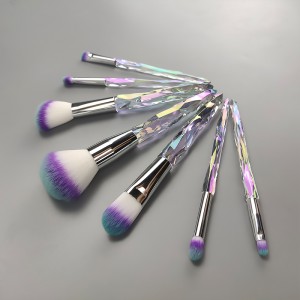 Professional Makeup Brushes Set Holder Crystal Holographic Face Brushes Kit Manufacturer