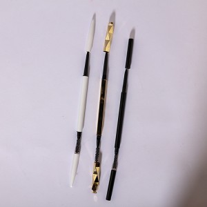 Matita per sopracciglia a doppia estremità Matita per sopracciglia retrattile Produttori di matite per sopracciglia micro impermeabili