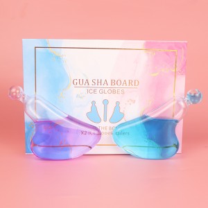 Жогорку Borosilicate Glass Face Lift Skin Care Tools Gua Sha массаж Белек топтому