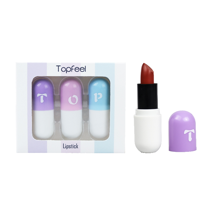 2022 High quality Vegan Matte Lipstick - OEM/ODM High Pigment Moisturizing Long Lasting Mini Cute Capsule Lipstick Set Private Label – Topfeel