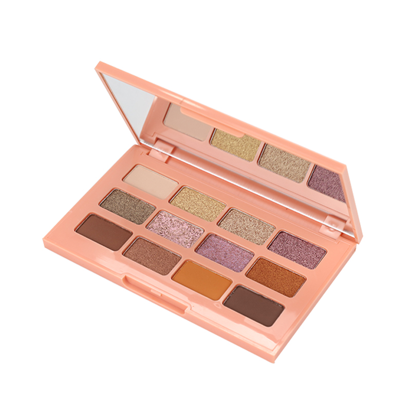 OEM Cosmetics Makeup Eyeshadow Palette Suppliers –  12 Colors Nude Matte Shimmery Eye Shadow Palette  – Topfeel