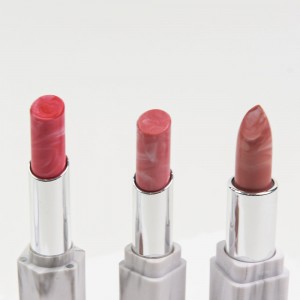 Lipstick and Setting Powder Marble Pattern Packaging Set Lip Makeup and Face Makeup