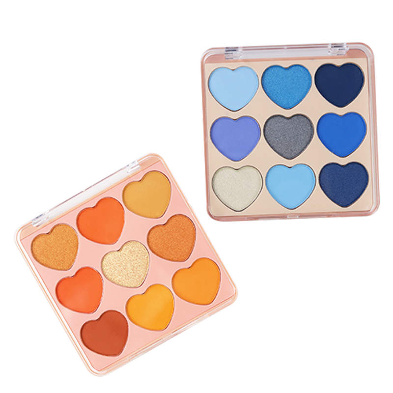 China Matt Green Eyeshadow Suppliers –  9c Heart Matte and Shimmer Blendable Eye Shadow Palette  – Topfeel