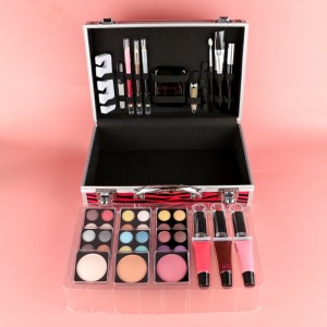 Set de maquillaxe All in One Paleta de sombras de ollos Lip Gloss Blush Makeup Kit