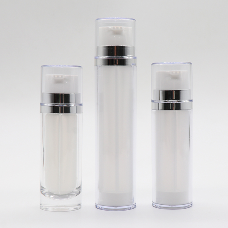 China wholesale Foam Dispenser Bottle - White Packaging Bottle Dual Chamber Cosmetic Plastic Lotion Pump Bottle  – TOPFEEL PACK