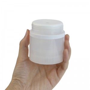 PJ50 100% PP Airbag Pressed Vacuum Cosmetic Cream Jar Without Pump