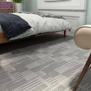 Carreau de vinyle de luxe Carpet-plus avec âme rigide