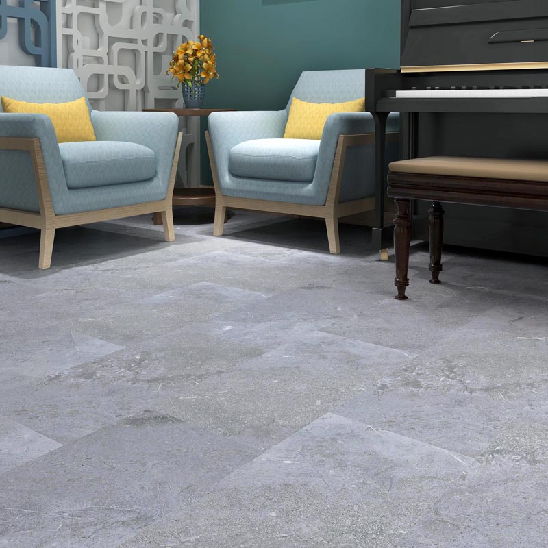 SPC rigid core vinyl tile with cement slab effect Featured Image