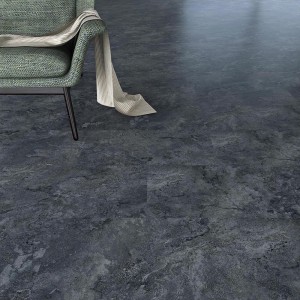 Piastrella per pavimenti a scatto SPC con grana di marmo scuro