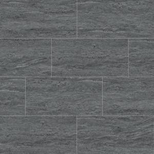 Dark Grey Color Marble Grain Vinyl Click Tile