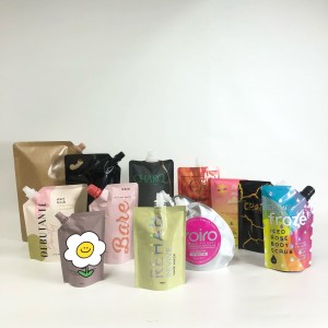 Bolsa de bico vertical para bebidas com alta barreira sustentável e impressão personalizada em tamanho real e durável