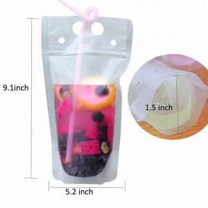 Vlastné plastové hliníkové fóliové 3 bočné tesniace vrecká na nápoje s okrúhlym otvorom