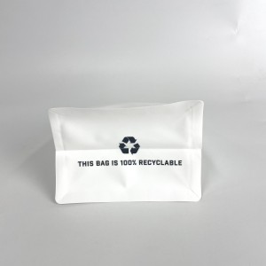 Räätälöity painettu biohajoava 100 % ympäristöystävällinen Karft-paperi tasapohjainen pussi 8 sivutiivistepussia Elintarvikepakkausten säilytys