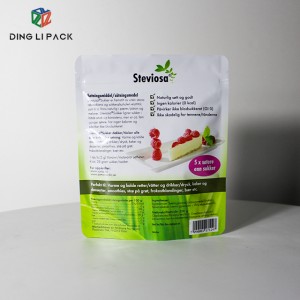 Custom printed resealable tea packing bags mylar stand up pouch with zipper tea bags for loose tea