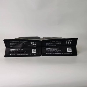 Custom Coffee Pouch Flat Bottom Coffee Packaging with Valve and Zipper