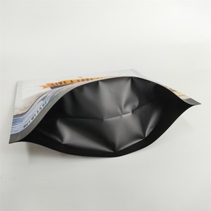 Wholesale Price Bio Gradable Kraft Paper Stand up Zipper Bag with Logo Print Stick Adhesive Front Side Window.