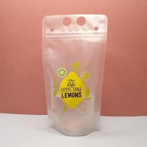 Reliable Supplier Stand up Suction Nozzle Bag/Lemon Juice Packaging Spout Pouch