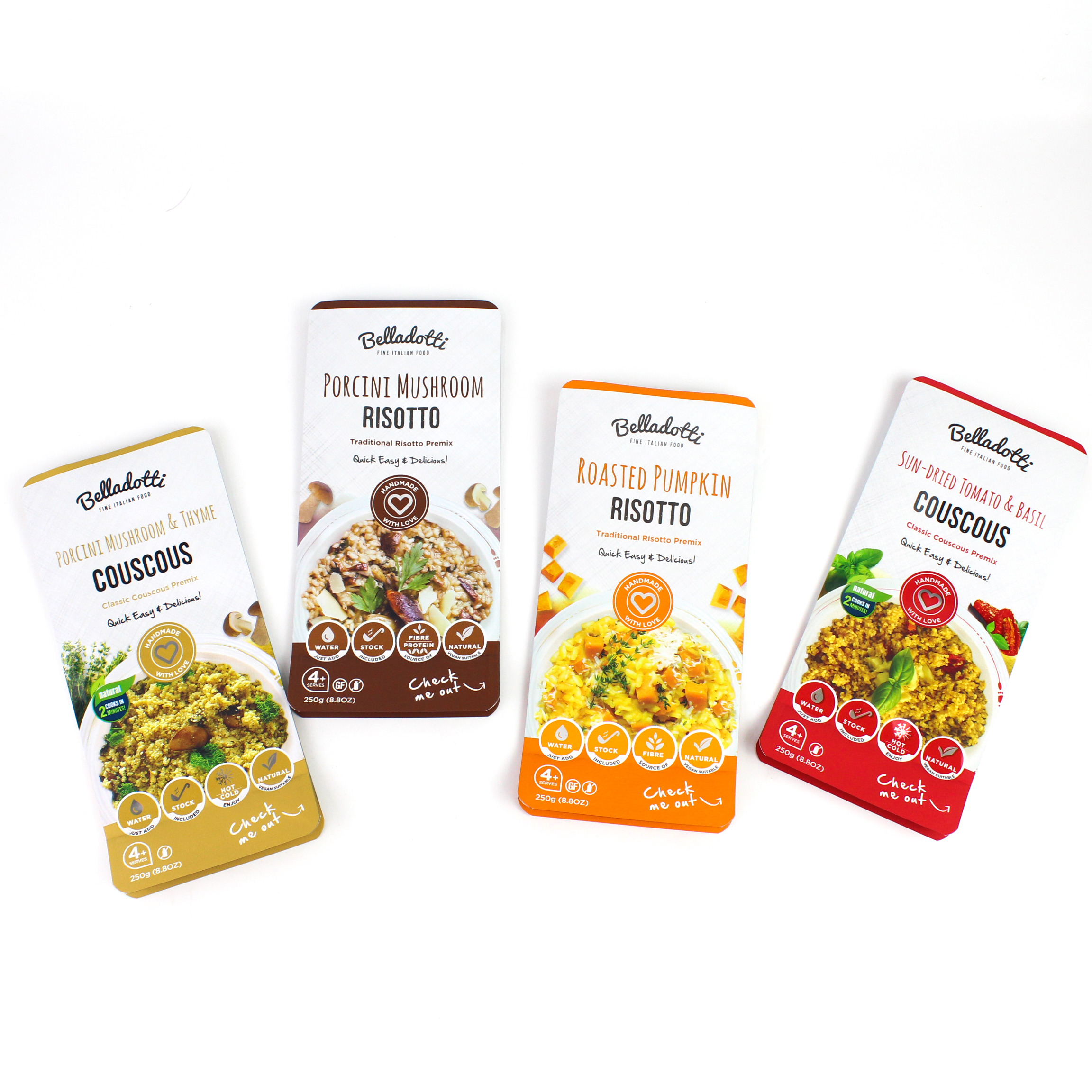 Custom Printed Flat Bottom Food Packaging 8 Side Seal Bag Flavoring Packaging Bag Featured Image