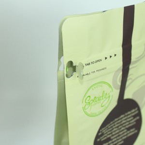 Custom Printed Aluminum Foil Heat-sealing 8 Side Seal Guest Bag Flat Bottom Pouch Recyclable Coffee Packaging Bag With Valve