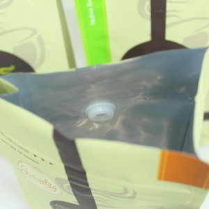 Individualiai spausdinta aliuminio folija, karštai užsandarinamas 8 šoninis svečių krepšys, plokščias dugnas, perdirbamas kavos pakavimo maišelis su vožtuvu