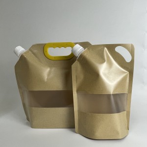 Bolsa con boquilla de plástico personalizada con capacidad de 5 kg y asa
