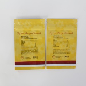 Custom nga UV Spot Clear Plastic Back Seal Bag