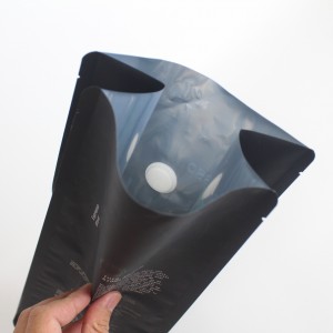Wholesale Price Free Sample Resealable 1kg 500g 250g Matt Flat Bottom Black Plastic Aluminum Foil Pack Coffee Bag with Valve and Zipper