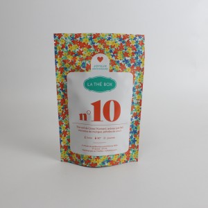 Hot sale China Custom Printed Zip Lock Biodegradable Kraft Paper Flat Bottom Coffee Tea Packaging Bag