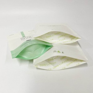 Miljøvennlig pakke biologisk nedbrytbare poser stående glidelåspose for mat