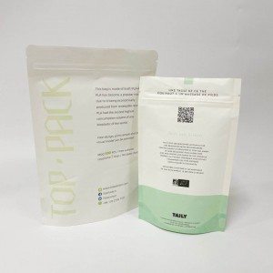 Bosses biodegradables de paquet ecològic bossa amb cremallera de peu per menjar