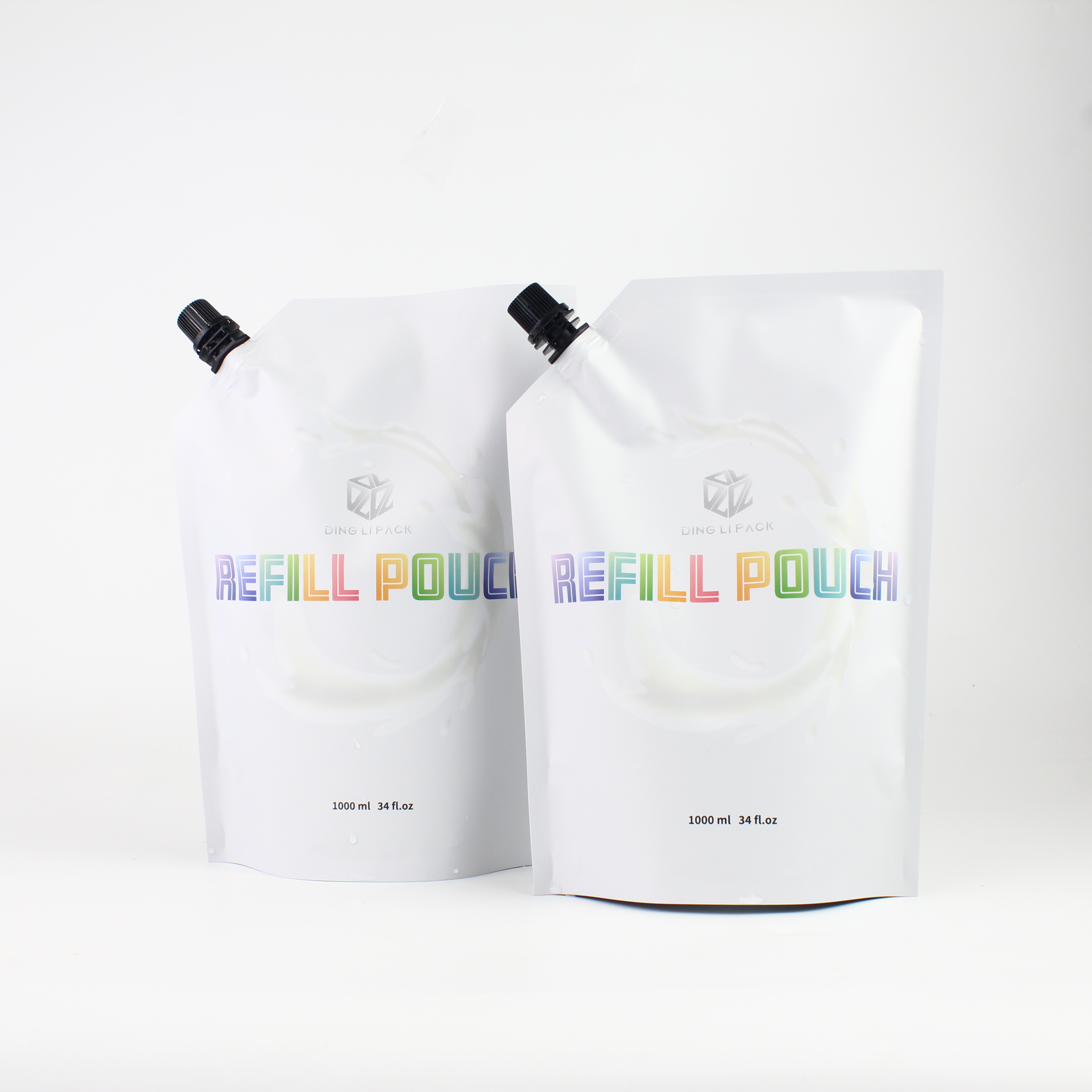 Custom Printed Liquid Packaging Spouted Stand Up Pouch Leakproof Featured Image