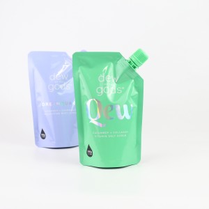 Custom nga Giimprinta nga Spouted Stand Up Pouch Liquid Packaging Glossy Surface Leakproof Bag