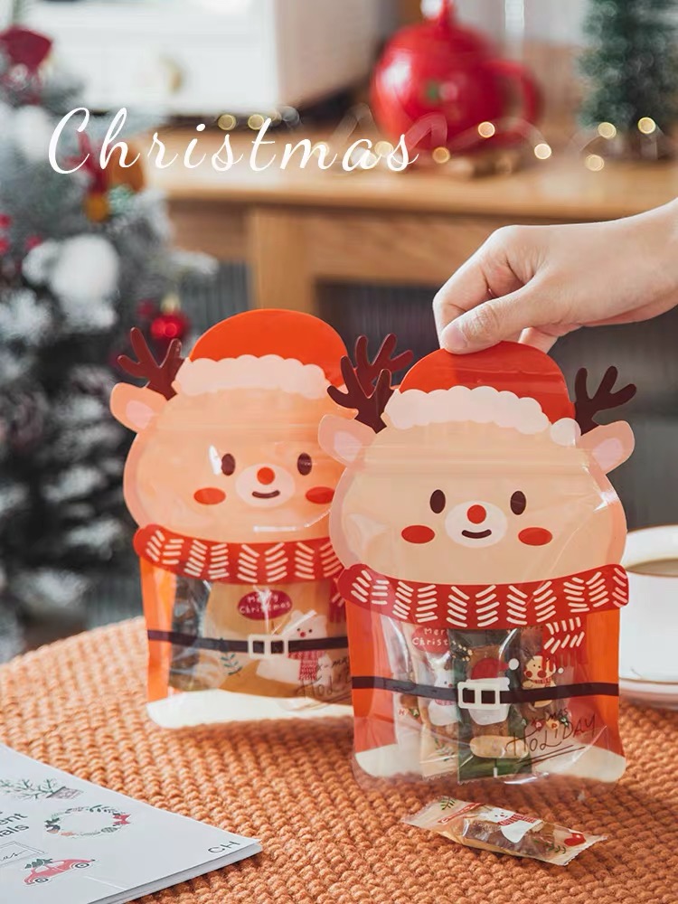 Sweet Charm of Custom Shaped Christmas Candy Packaging Bags