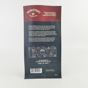 Custom Printed Flat Bottom Coffee Bag Stand Up Pouches with Valve