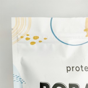 Персонализирана отпечатана пластмасова торба за опаковане на протеинов прах с цип