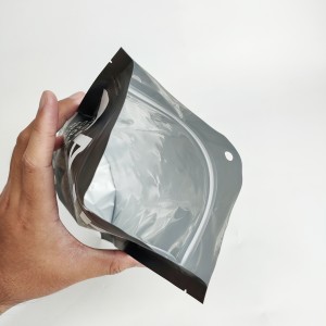 រោងចក្រលក់ដុំ Matte Finished Stand up Ziplock Food Qrade Organic Paper Packaging Pouch with Aluminum Foil