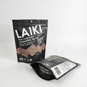 Bolsa de embalaje de papel orgánico Qrade para alimentos Ziplock con acabado mate de fábrica al por mayor con papel de aluminio