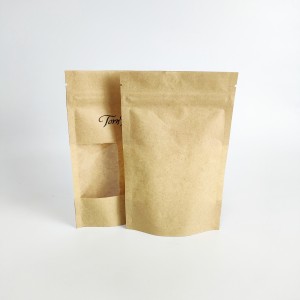 Top Suppliers Custom Design Stand up Pouch Flat Bottom Packaging Coffee Bags Kraft Paper Bags with Degassing Valve