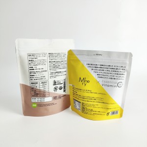 MOQ 10000pcs recycléierbar Plastik Stand Up Zipper Poschen Matcha / Kaffi / Protein Pudder Verpakung Sak