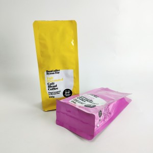 OEM/ODM Manufacturer Flat Bottom Kraft Paper Coffee/Food/Tea/Bread Packaging Bag with Valve