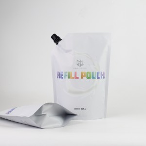 Custom Printed Liquid Packaging Spouted Stand Up Pouch Leakproof