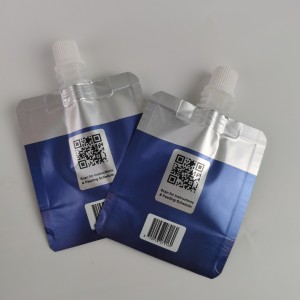 Custom Printed Spouted Stand Up Pouches with Nozzle Cap for Liquid Beverage Packaging