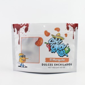 Custom Printed Flexible Stand Up Snack Pouch with Window